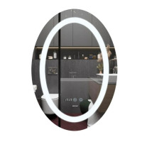 Дзеркало Mixxus Plain MV02-50x70 (годинник, LED-підсвічування, антизапотівання) (MI6010)