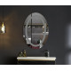 Дзеркало Mixxus Plain MV02-50x70 (годинник, LED-підсвічування, антизапотівання) (MI6010)