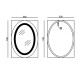 Дзеркало Mixxus Plain MV02-50x70 (годинник, LED-підсвічування, антизапотівання) (MI6010)