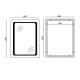 Зеркало Mixxus TWEE MR09-80x60-REVERSE с LED Touch, Anti-fog, димером, регулировкой яркости (MI6660)