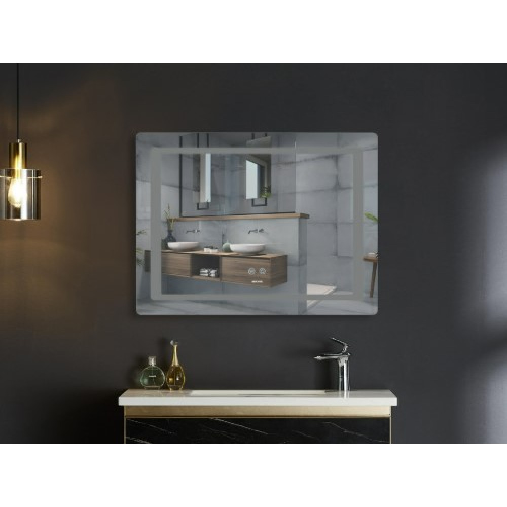 Дзеркало Mixxus STYLE MR13-70x50-REVERSE з LED Touch, Anti-fog, димером, регулюванням яскравості (MI6665)