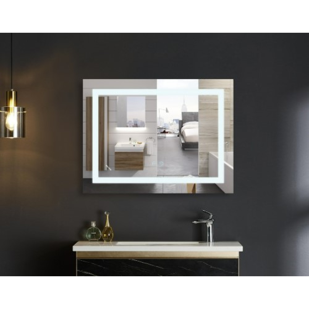Зеркало Mixxus WARM MR12-80x60-REVERSE с LED Touch, Anti-fog, димером, регулировкой яркости (MI6672)