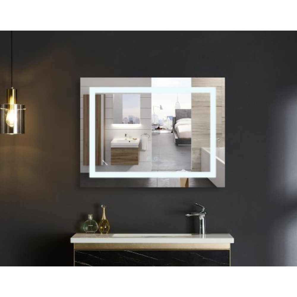 Зеркало Mixxus WARM MR12-90x70-REVERSE с LED Touch, Anti-fog, димером, регулировкой яркости (MI6675)
