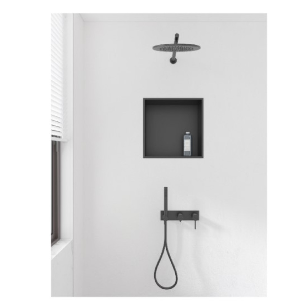 Полка-ниша для ванной комнаты Mixxus Premium NICHE-0101 BLACK из нержавеющей стали SUS304 (MI6678)