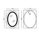 Зеркало Mixxus PLAIN MV02-60x80 с LED Touch, Anti-fog, димером, регулировкой яркости, часами (MI6933)