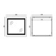 Зеркало Mixxus WARM MR02-80x80 с LED Touch, Anti-fog, димером, регулировкой яркости, часами (MI6934)