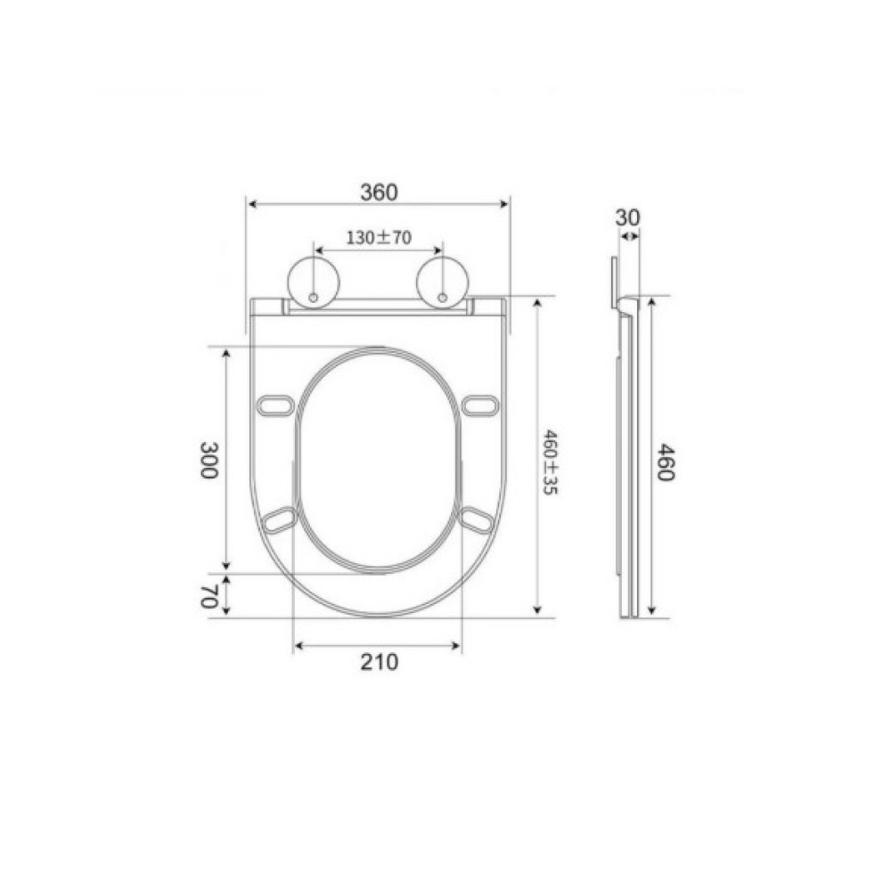 Сидіння для унітазу Mixxus Premium Seat Cover Bevel-2007 швидкознімне з мікроліфтом (MP6717)