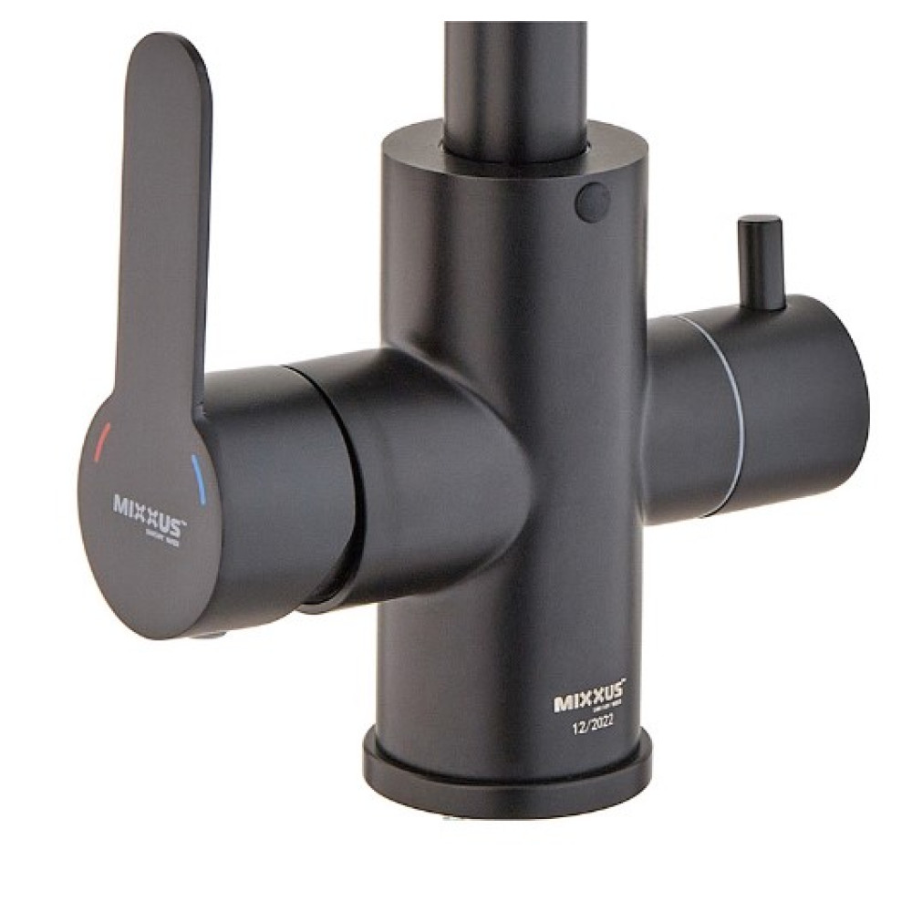 Змішувач для кухні Mixxus DAX-021-G Black з виходом для питнох води (MI6078)
