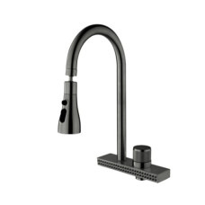 Смеситель для кухни Mixxus FOL-017 Graphite с функц."водопад" (MI6344)