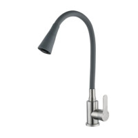 Змішувач для кухні Mixxus DAX-011 REFL.Gray з силіконовим виливом (MI6560)