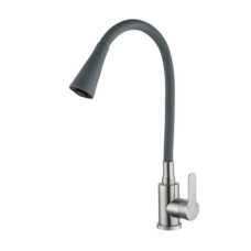 Смеситель для кухни Mixxus DAX-011 REFL.Gray с силиконовым изливом (MI6560)