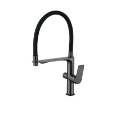 Смеситель для кухни Mixxus Premium DERBY 021 (NUT) GRAPHITE REFL.BLACK с выходом для питьевой воды (MI6612)