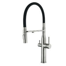 Смеситель для кухни Mixxus на две воды VTM-021 Refl.Black SUS304 (MI6087)