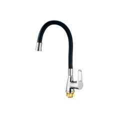 Смеситель для кухни Mixxus SOP4-045 Reflector Black с черным силиконовым изливом (MI6487)