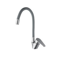 Смеситель для кухни Mixxus NEO-011 REFL.Gray с силиконовым изливом (MI6557)