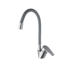Смеситель для кухни Mixxus NEO-011 REFL.Gray с силиконовым изливом (MI6557)
