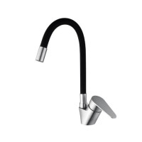 Смеситель для кухни Mixxus NEO-011 REFL.Black с силиконовым изливом (MI6558)