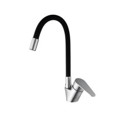 Смеситель для кухни Mixxus NEO-011 REFL.Black с силиконовым изливом (MI6558)