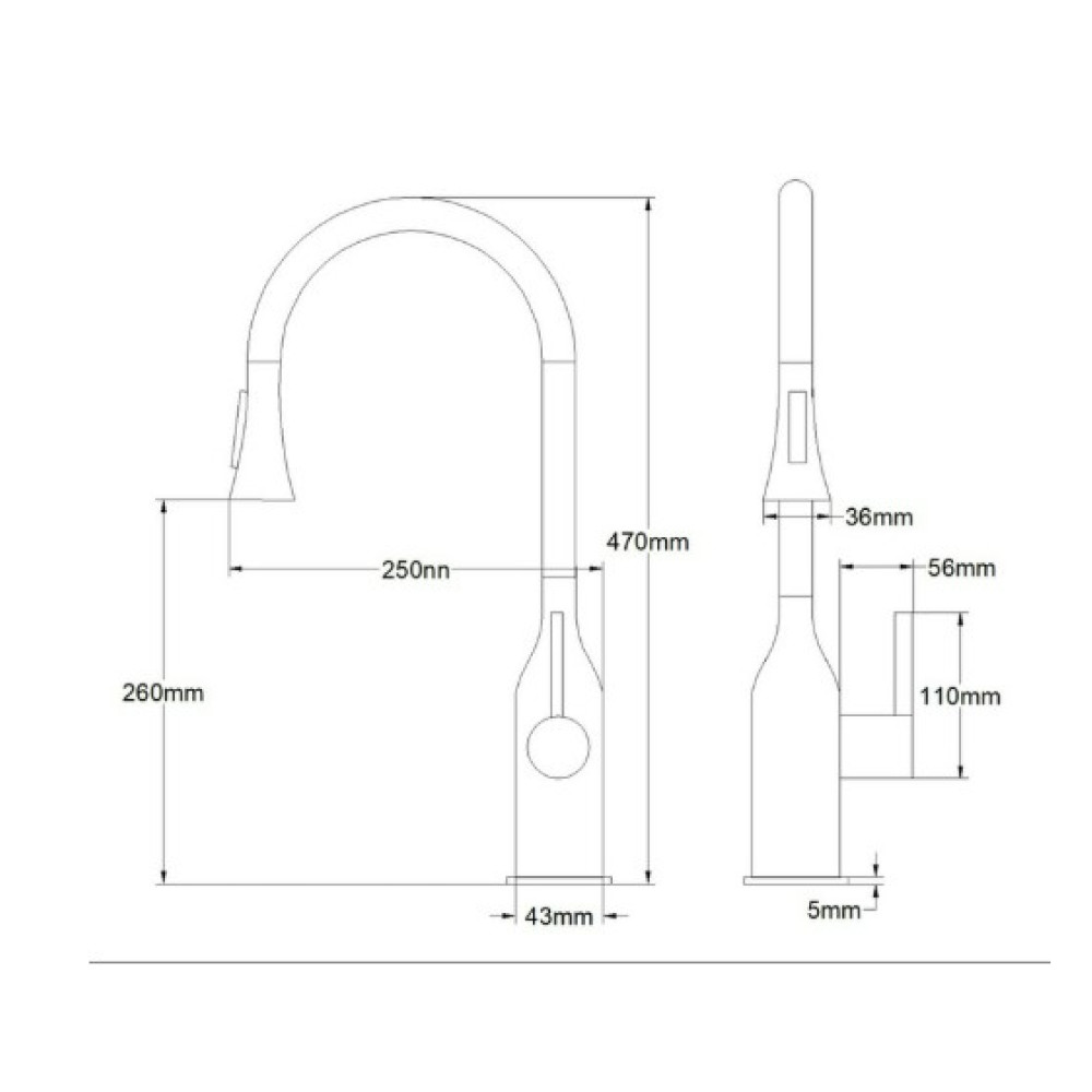 Змішувач для кухні Mixxus PREMIUM SUMMER 014 GRAPHITE (MI8282)