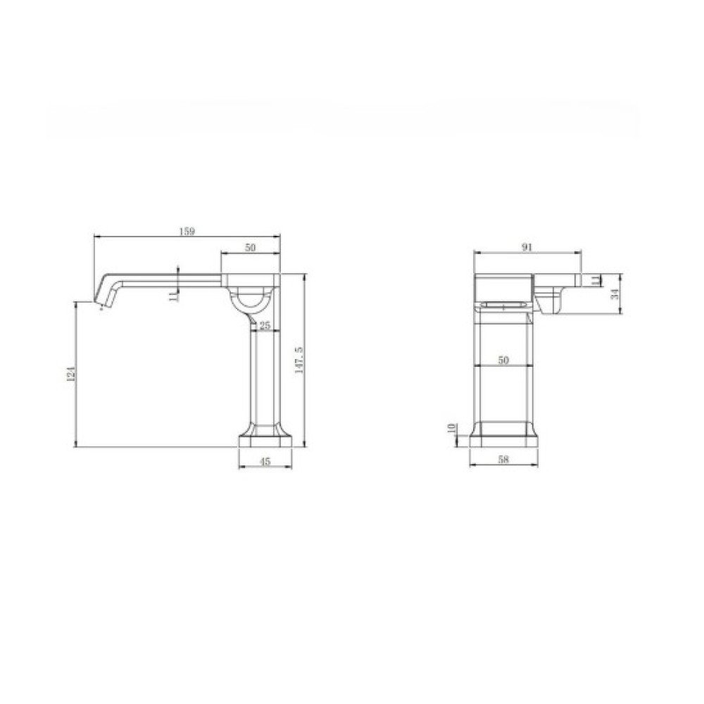 Смеситель для раковины Mixxus Premium Terra 001 (NUT) Graphite (MI8383)