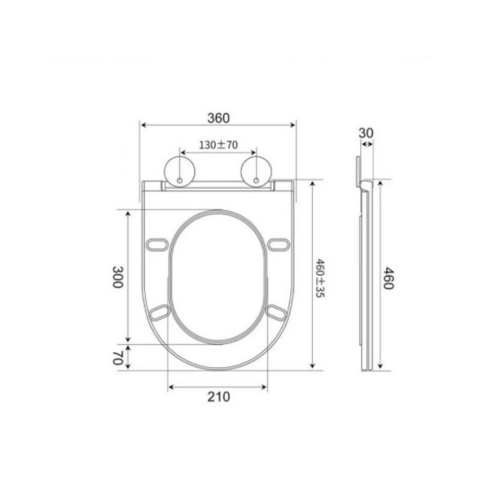 Унітаз підлоговий безбачковий Mixxus Premium Bevel-0702-T3 система змиву Tornado 3.0 (MP6715)