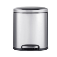 Мусорное ведро Mixxus Premium Topper-TC0205 SS Color с плавным закрытием овальное, 5 л, нержавейка (MI7059)
