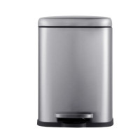 Мусорное ведро Mixxus Premium Style-TC0305 SS Color с плавным закрытием, прямоугольное, 5 л, нержавейка (MI7060)