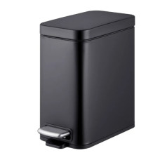 Мусорное ведро Mixxus Premium Quadro-TC0105 Black с плавным закрытием, прямоугольное, 5 л, черный (MI7061)