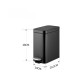 Мусорное ведро Mixxus Premium Quadro-TC0105 Black с плавным закрытием, прямоугольное, 5 л, черный (MI7061)