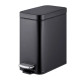 Мусорное ведро Mixxus Premium Quadro-TC0105 Black с плавным закрытием, прямоугольное, 5 л, черный (MI7061)