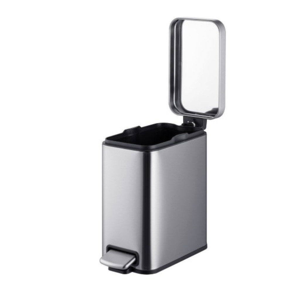 Відро для сміття Mixxus Premium Quadro-TC0105 SS Color з плавним закриттям, прямокутне, 5 л, нержавійка (MI7062)