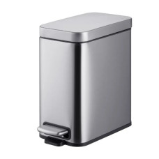Мусорное ведро Mixxus Premium Quadro-TC0105 SS Color с плавным закрытием, прямоугольное, 5 л, нержавейка (MI7062)