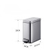 Відро для сміття Mixxus Premium Quadro-TC0105 SS Color з плавним закриттям, прямокутне, 5 л, нержавійка (MI7062)