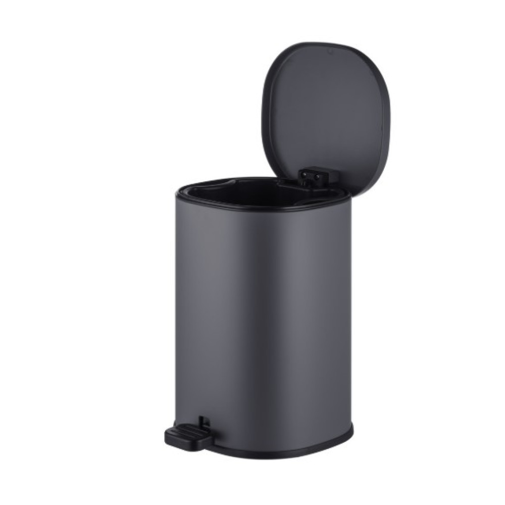 Відро для сміття Mixxus Premium Olivary-TC0105 Graphite з плавним закриттям, овальне, 5 л, графіт (MI7063)