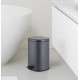 Відро для сміття Mixxus Premium Olivary-TC0105 Graphite з плавним закриттям, овальне, 5 л, графіт (MI7063)