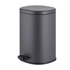 Мусорное ведро Mixxus Premium Olivary-TC0105 Graphite с плавным закрытием, овальное, 5 л, графит (MI7063)
