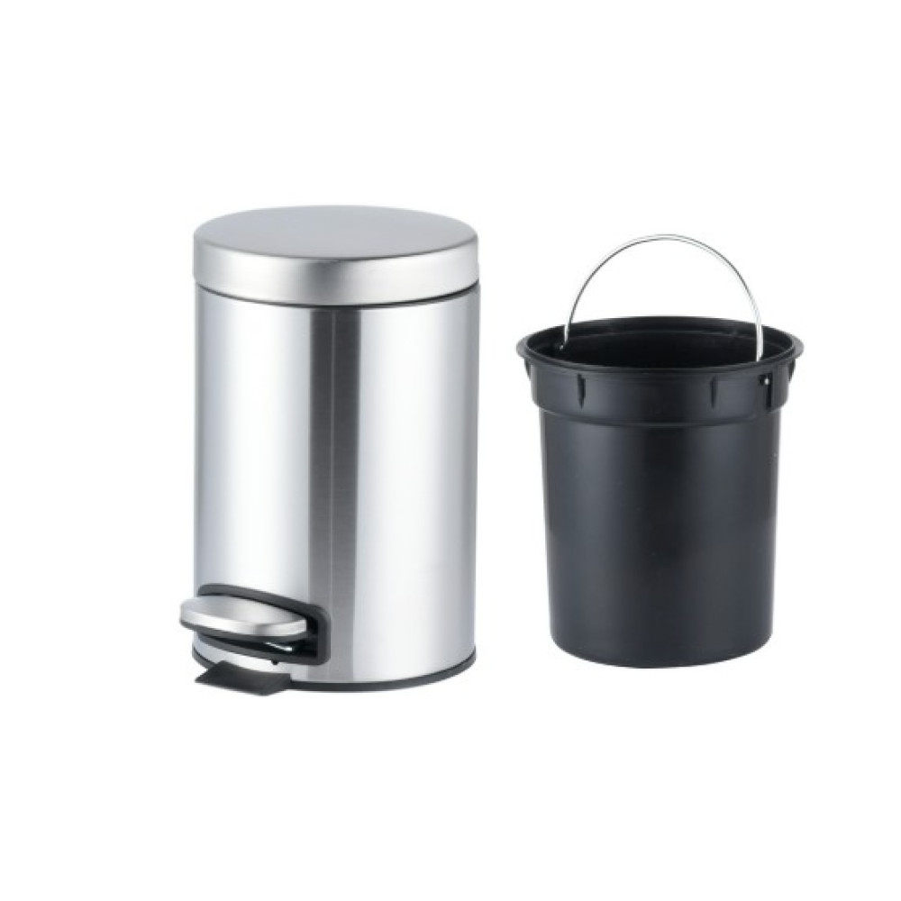 Мусорное ведро Mixxus Ellipse-TC0205 SS Color с плавным закрытием, круглое, 5 л, нержавейка (MI7076)