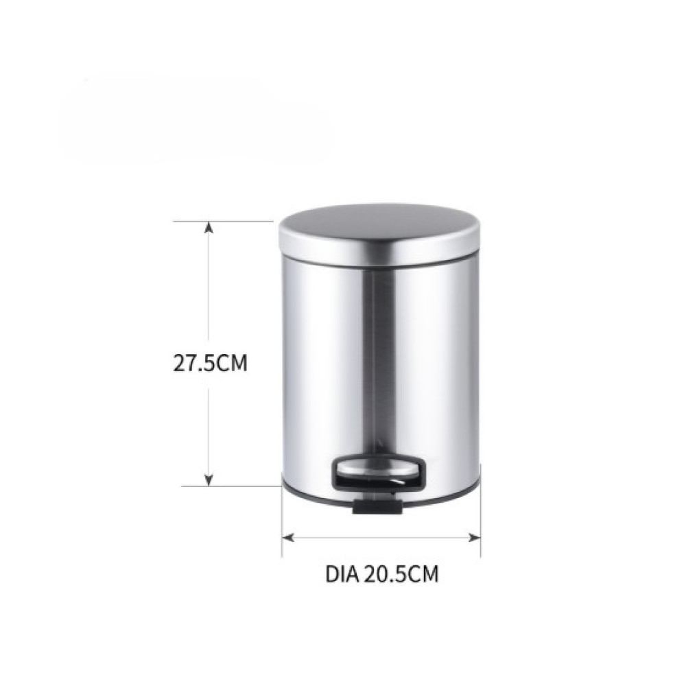 Мусорное ведро Mixxus Ellipse-TC0205 SS Color с плавным закрытием, круглое, 5 л, нержавейка (MI7076)