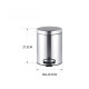 Мусорное ведро Mixxus Ellipse-TC0205 SS Color с плавным закрытием, круглое, 5 л, нержавейка (MI7076)