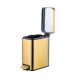 Відро для сміття Mixxus Premium Quadro-TC0105 Brushed Gold з плавним закриттям, прямокутне 5 л золотий (MI8394)