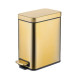 Відро для сміття Mixxus Premium Quadro-TC0105 Brushed Gold з плавним закриттям, прямокутне 5 л золотий (MI8394)