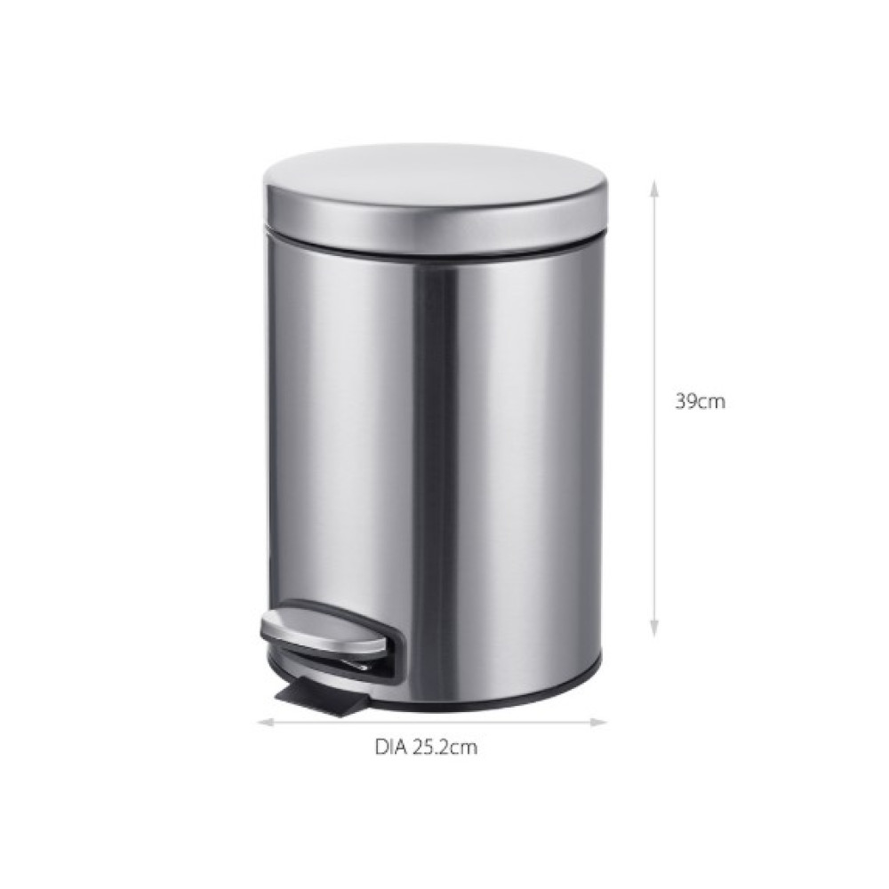 Мусорное ведро Mixxus Ellipse-TC0212 SS Color с плавным закрытием, круглое, 12 л, нержавейка (MI8399)