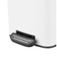 Мусорное ведро Zerix Kubix-TC0106 White с плавным закрытием, квадратное, 6 л, белое (ZX6109)