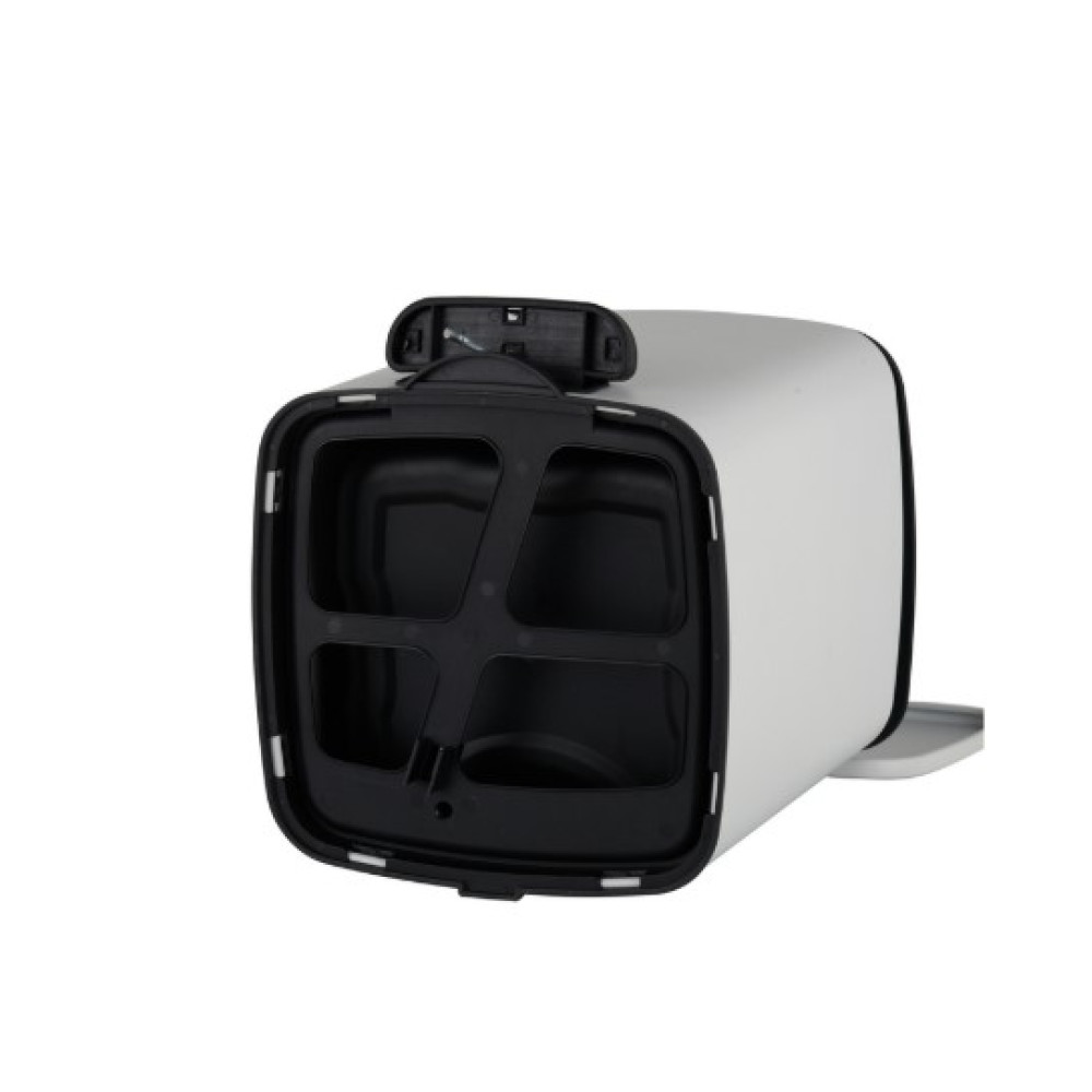 Мусорное ведро Zerix Kubix-TC0106 White с плавным закрытием, квадратное, 6 л, белое (ZX6109)