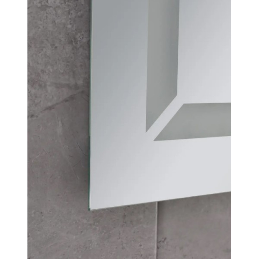Дзеркало Mixxus Light MR01-90x70 (годинник, LED-підсвічування, антизапотівання) (MI5999)