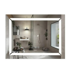 Зеркало Mixxus Light MR01-70x50 (часы, LED-подсветка, антизапотевка) (MI6000)