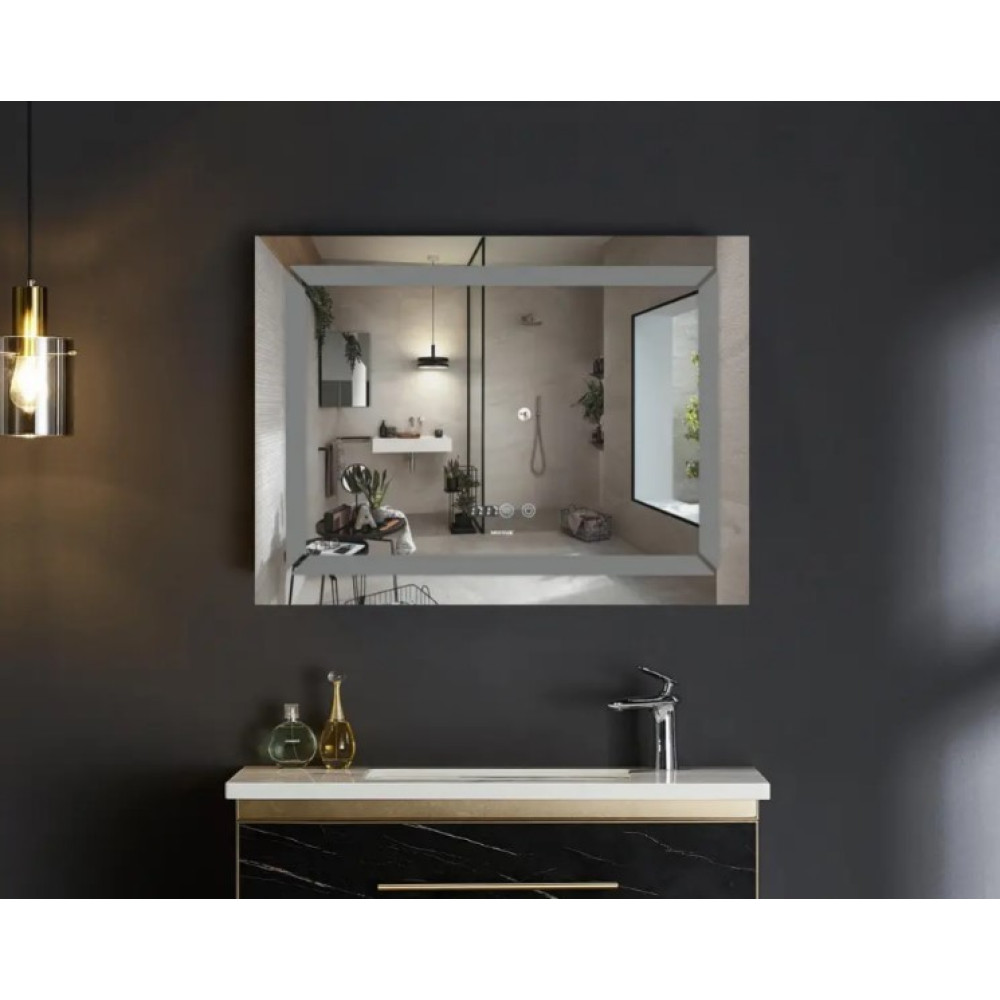 Дзеркало Mixxus Light MR01-70x50 (годинник, LED-підсвічування, антизапотівання) (MI6000)