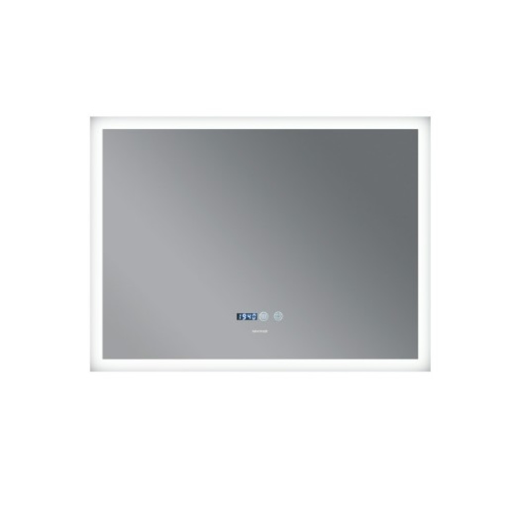 Дзеркало Mixxus FLAT MR04-100x60 з LED Touch, Anti-fog, димером, регулюванням яскравості, годинником (MI6008)