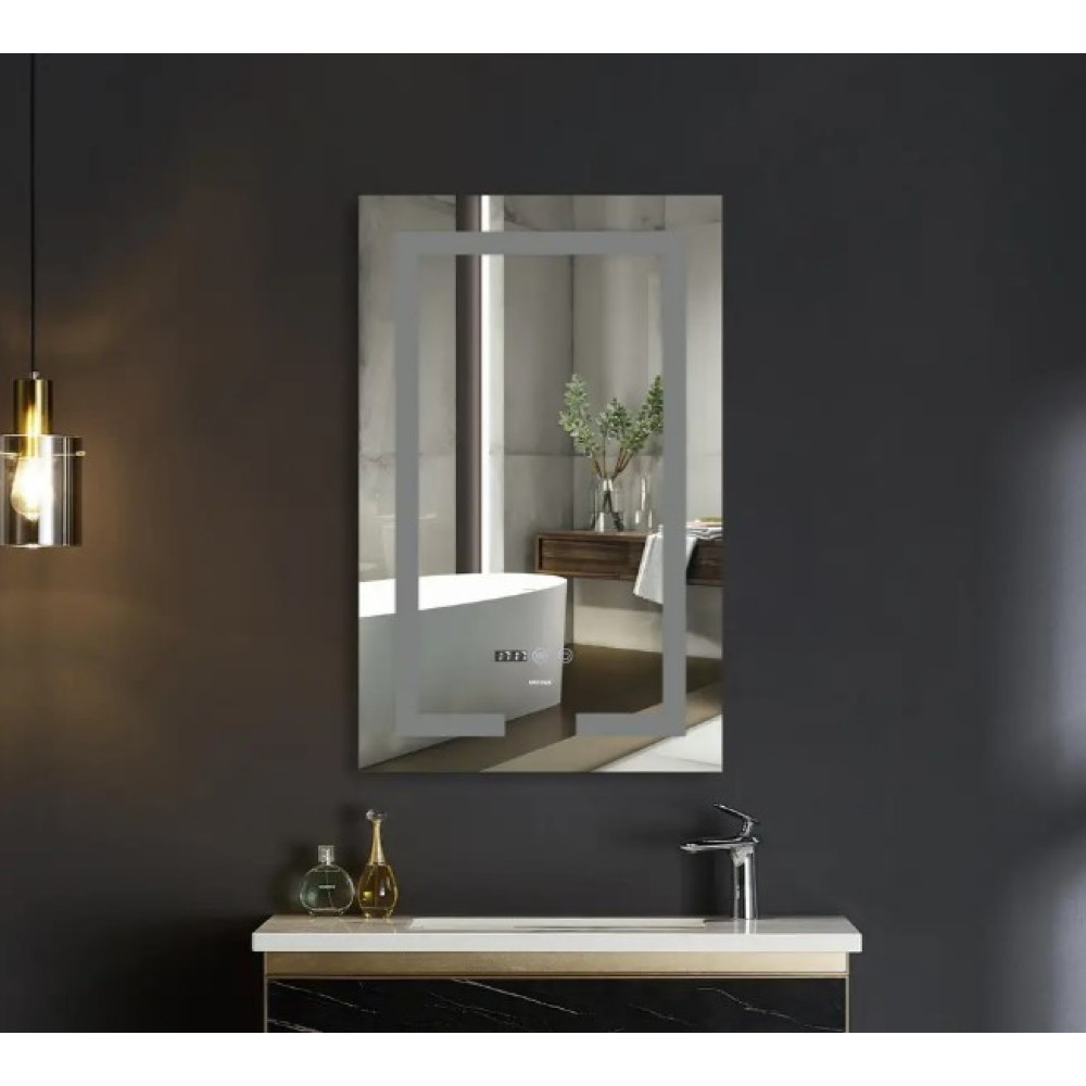 Дзеркало Mixxus Hard MR06-50x80 (годинник, LED-підсвічування, антизапотівання) (MI6011)