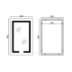 Дзеркало Mixxus Hard MR06-50x80 (годинник, LED-підсвічування, антизапотівання) (MI6011)
